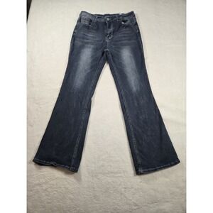 Women Jean Size 12 Unbranded Stretch  Boot Cut Angel Wings Embroidery